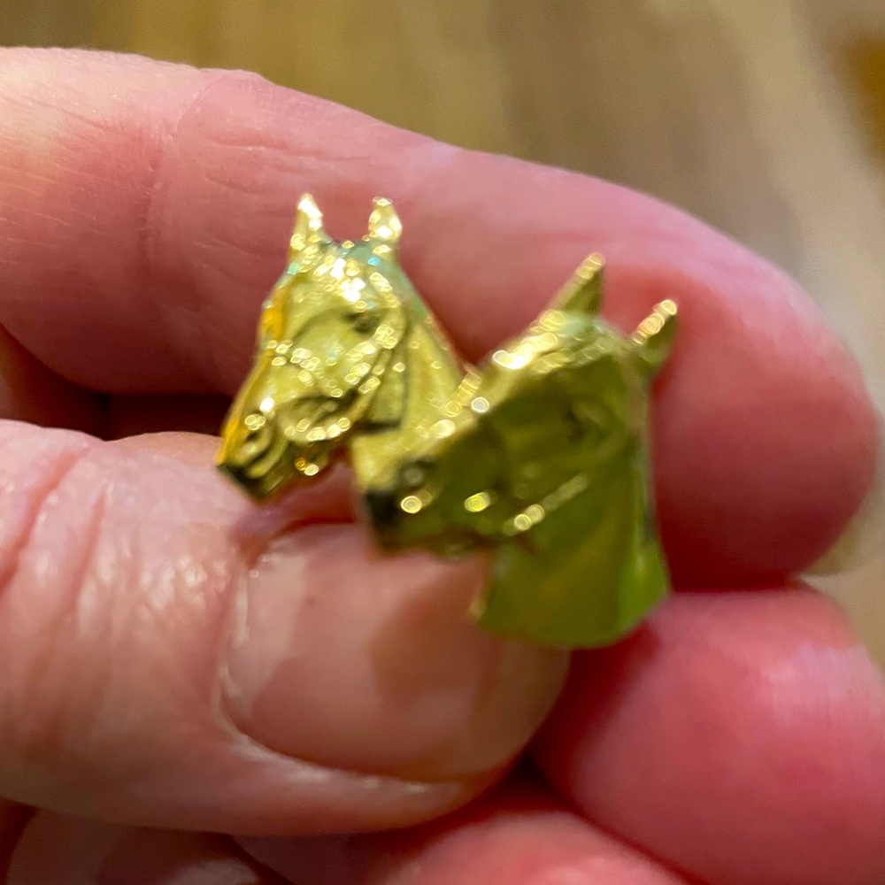 14K Horse Head Cufflinks.